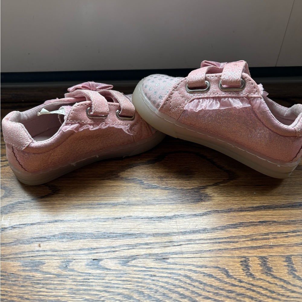 Kids Pink Shoes with Velcro Straps